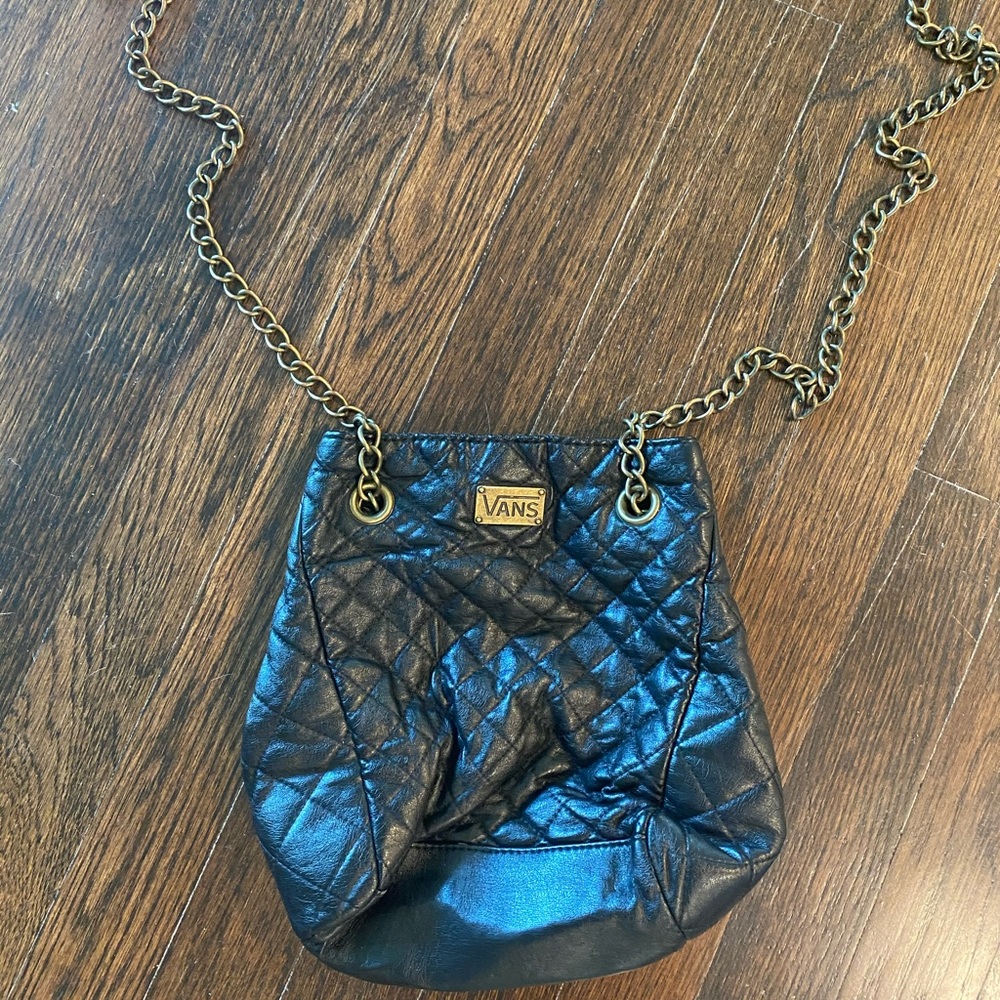 Vans Black + Gold Crossbody Purse